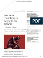 As Cinco Manobras Da Negação Da Ciência - Questão de Ciência