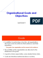 Organizational Goals and Objectives