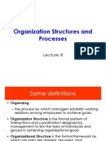 Lecture 3 Organization Structures & Processes