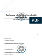 Catálogo Rúbricas para La Evaluación Del Aprendizaje. Centro Universitario de Desarrollo Intelectual