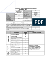 Informe de Progreso de Aprendizajes Del Estudiante