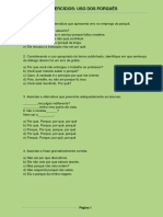 15 Exercícios Sobre Uso Dos Porquês