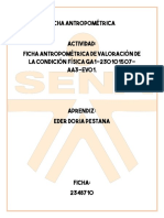 Ficha Antropométrica de Valoración de La Condición Física