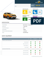 Euroncap 2017 Dacia Duster Datasheet