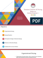 Business Markets & Buying Behavior: Marketing Management - I