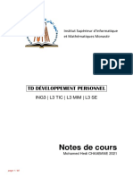 TD Dev - Notes de Cours ISIMM-2021