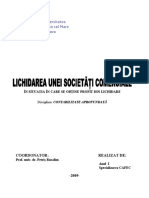 Lichidarea Unei Societati Comerciale in Situatia in Care Se Obtine Profit Din Lichidare