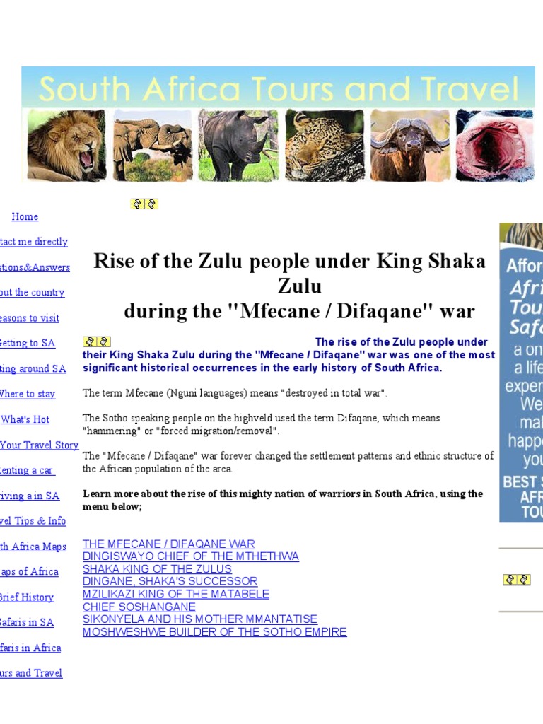 Rise of The Zulu People Under King Shaka Zulu | PDF | Zulu Kingdom ...