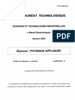 Sujet Et Corrige Bac Sti Genie Electronique Septembre 2009 Physique Appliquee