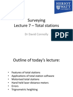Surveying Lecture 7 - Total Stations: DR David Connolly