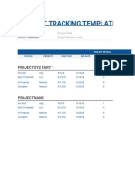 Project Tracking - Template - PGM