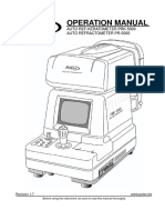 Operation Manual: Auto Ref-Keratometer Prk-5000 Auto Refractometer Pr-5000