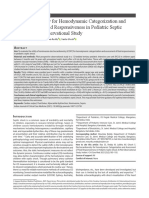 Electrocardiometry For Hemodynamic Categorization and Assessment of Fluid Responsiveness in Pediatric Septic Shock - A Pilot Observational Study