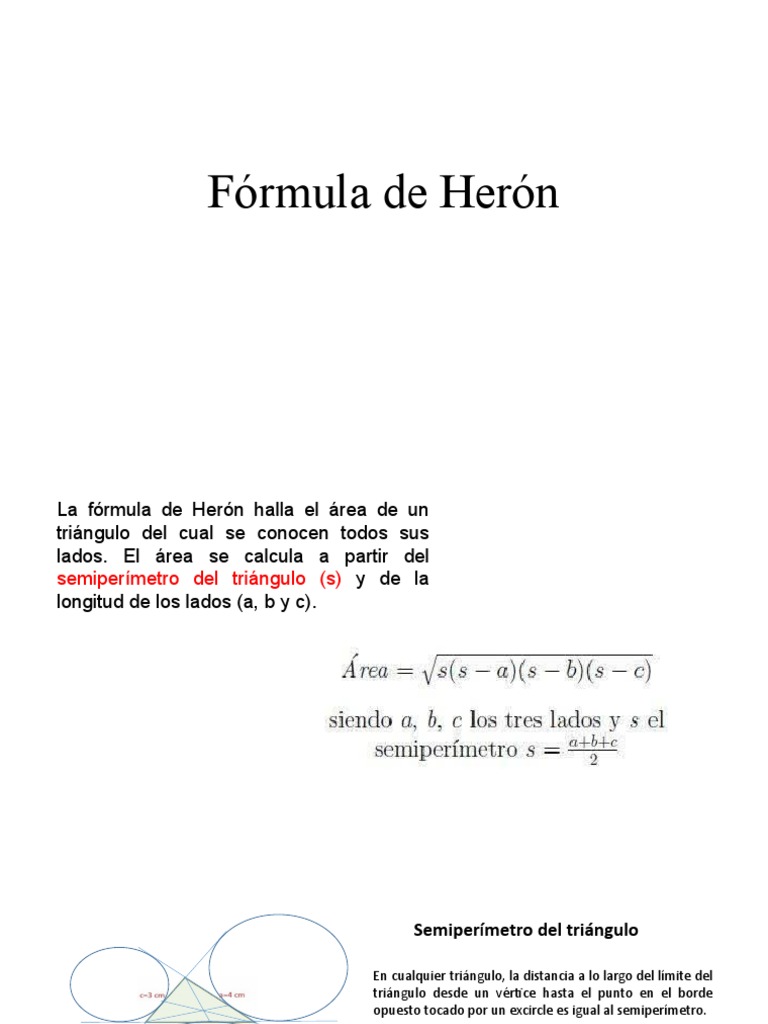 Fórmula de Herón PDF