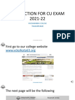 Instruction For Cu Exam 2021-22: Vivekananda College Thakurpukur