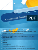 Classification Paragraph