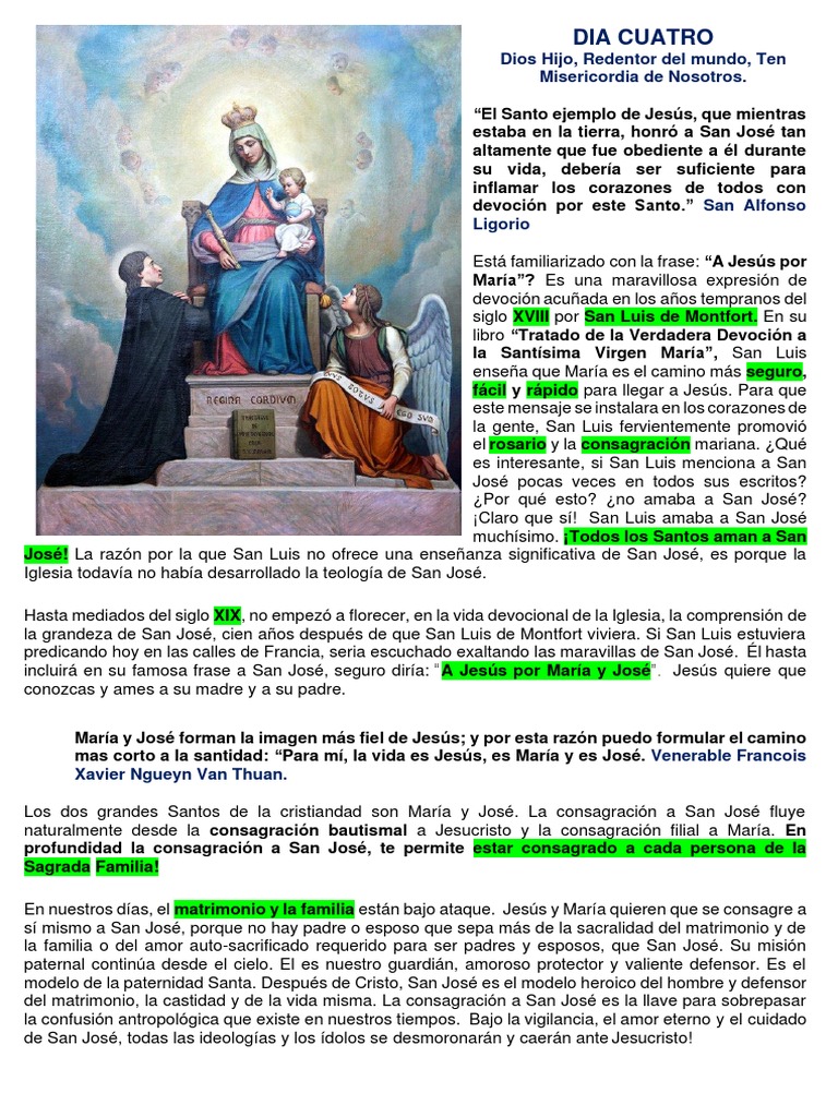 Devoción y Consagración a San José | PDF | María, madre de Jesús | Santo