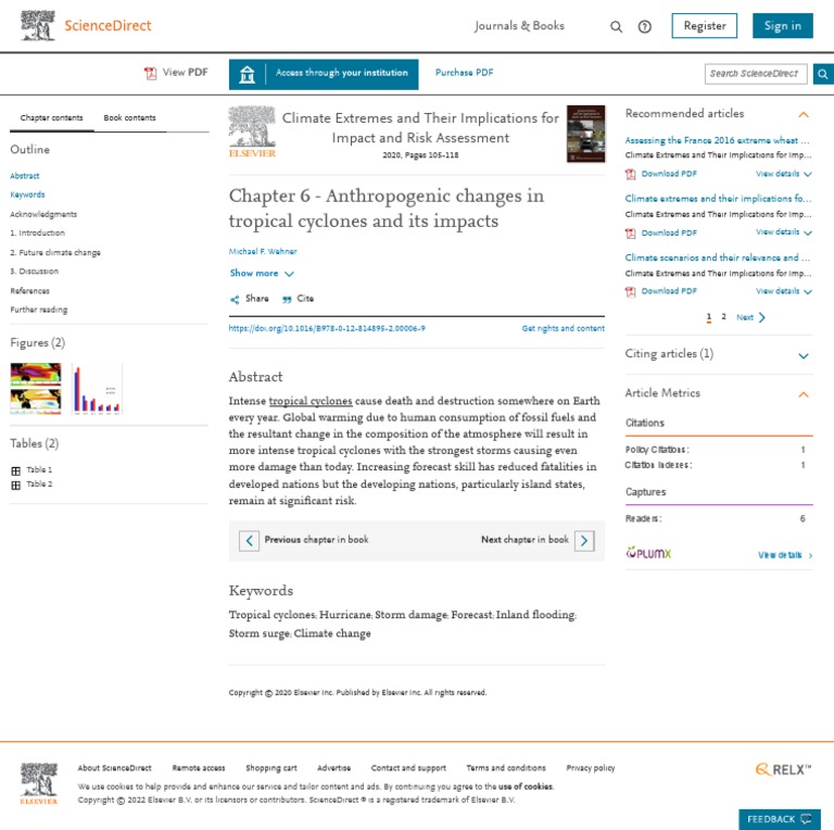 Chapter 6 - Anthropogenic Changes in Tropical Cyclones and Its Impacts ...