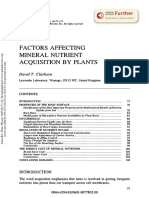 Factors Affecting Mineral Nutrient Acquisition Plants: Further