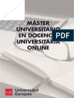 Master Universitario Docencia Universitaria Online