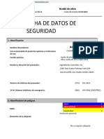 Aceite de Olivo Grado Cosmético - Msds - En.es