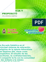 Importancia y Proposito de La Escuela Sabática