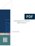 Assessment of Clinical Skills Protocol: Approved February 2021