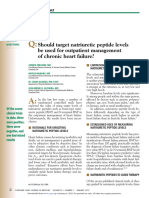 Should Target Natriuretic Peptide Levels Be Used For Outpatient Management of Chronic Heart Failure