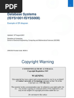 Database Systems (ISYS1001/ISYS5008) : Example of ER Diagram