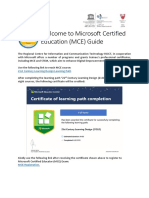 Welcome To Microsoft Certified Education (MCE) Guide: 21st Century Learning Design Learning Path