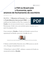 Presença do FMI no Brasil está obsoleta, diz Guedes