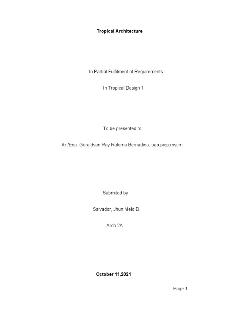 Understanding Tropical Architecture | PDF | Building Insulation ...