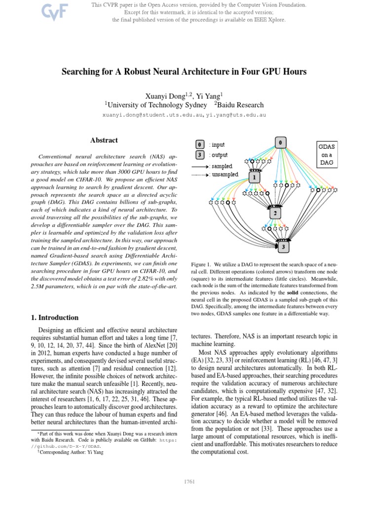 Efficient Neural Architecture Search in 4 Hours | PDF | Applied ...