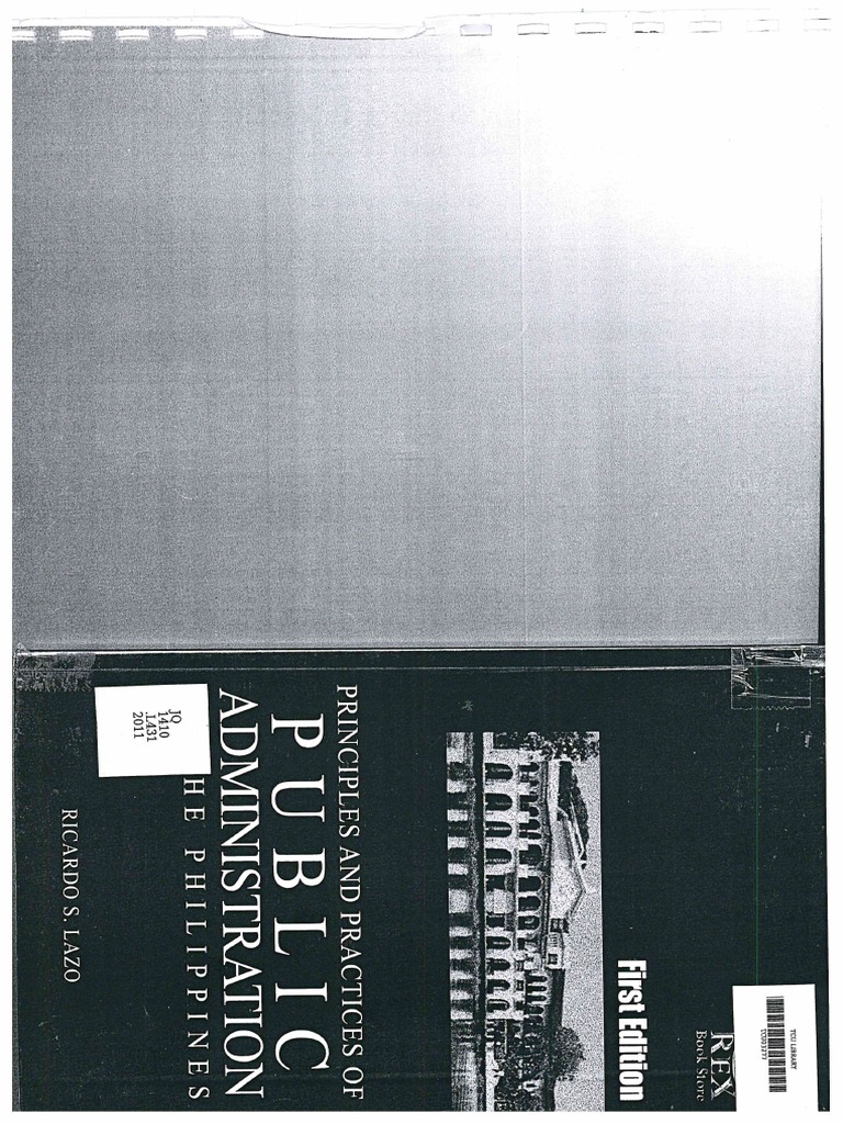 Principle and Practices of Public Administration Book | PDF