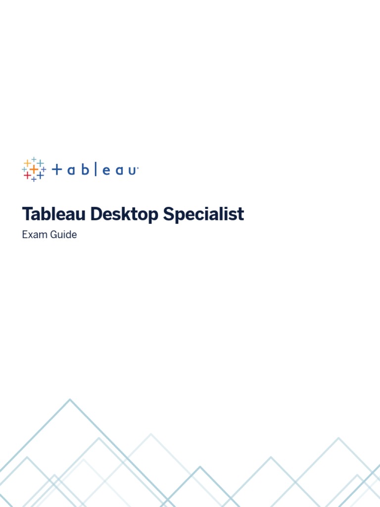 Tableau Desktop Specialist Exam Guide PDF Test (Assessment) Data