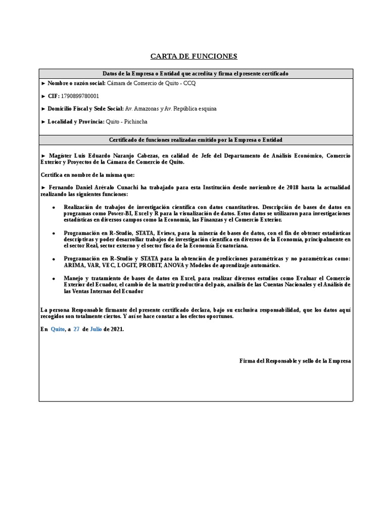 Modelo Carta de Funciones PDF