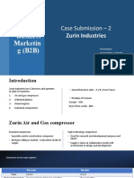 Business To Business Marketin G (B2B) : Case Submission - 2
