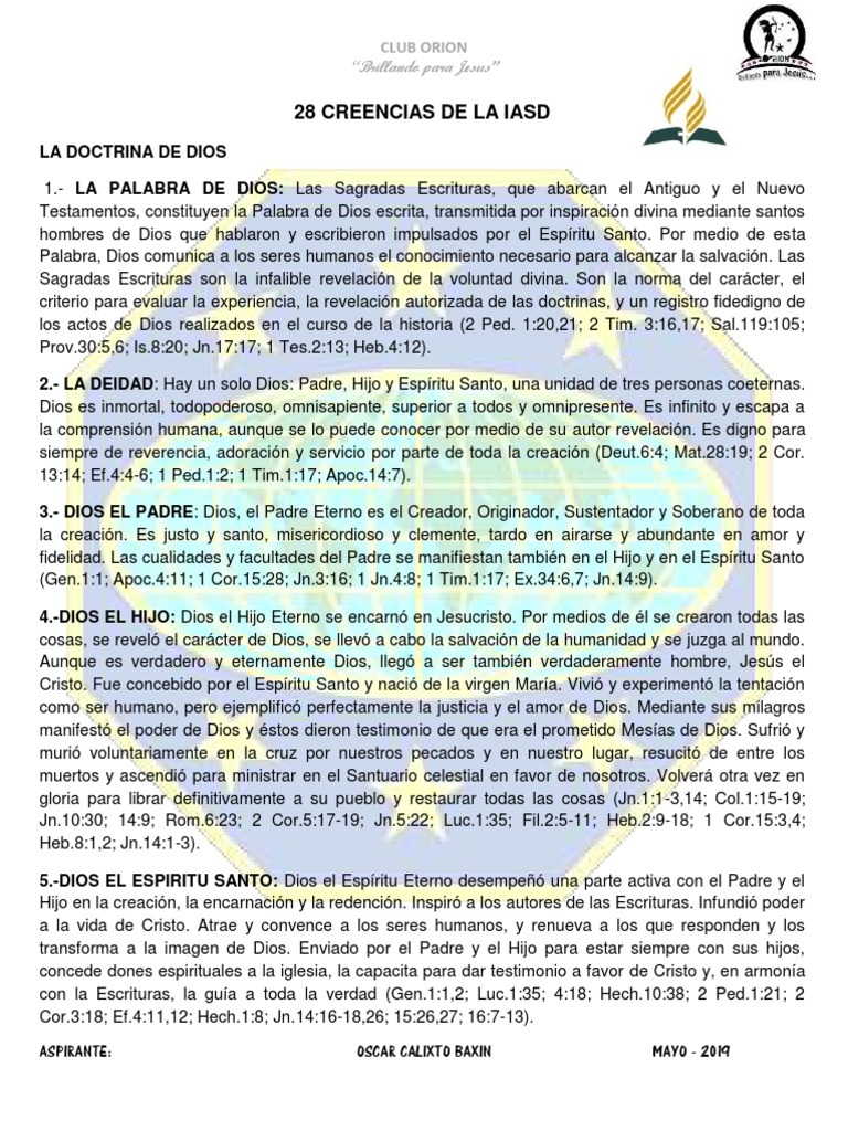 28 creencias fundamentales de la Iglesia Adventista del Séptimo Día ...