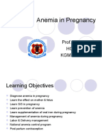 Obgyn Anemia in Pregnancy For UG Class