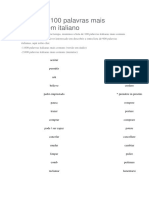 Lista Das 100 Palavras Mais Comuns Em Italiano