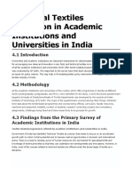 Technical Textiles Education in Academic Institutions and Universities in India