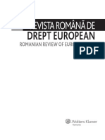 Revista Română De: Drept European