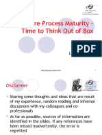 Software Process Maturity - Time To Think Out of Box: Om P Jain L&T Infotech