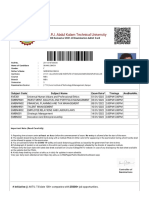 Dr. A.P.J. Abdul Kalam Technical University: ODD Semest Er 2021-22 Examinat Ion Admit Card