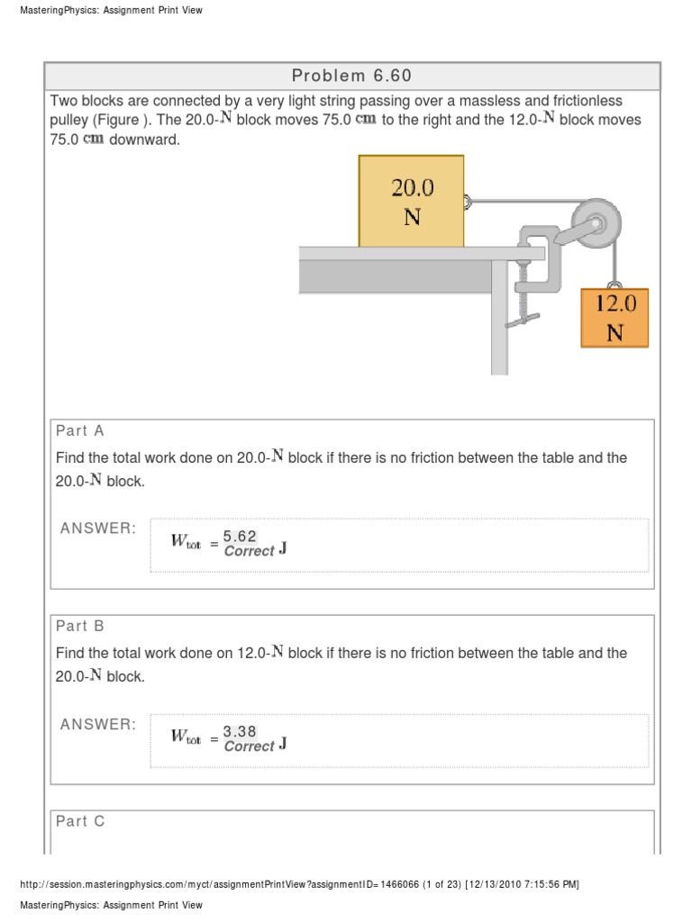 Physics Work-Energy Problems Guide | PDF | Rotation Around A Fixed Axis ...