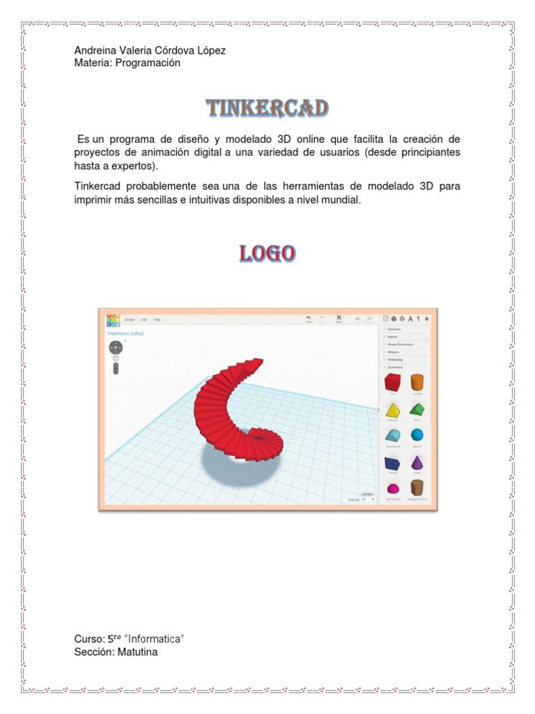Tinkercad pdf