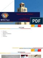 Solvent Crazing in Polymers: MST F331 Hima Gunturu-2019A1PS1056H Under The Guidance of DR Karthik Chetan V