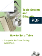 Table Setting and Etiquette PowerPoint Presentation
