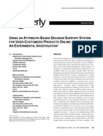 14c# - USING AN ATTRIBUTE-BASED DECISION SUPPORT SYSTEM FOR USER-CUSTOMIZED PRODUCTS ONLINE AN EXPERIMENTAL INVESTIGATION. by Kamis, Arnold