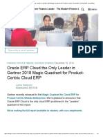 Oracle ERP Cloud The Only Leader in Gartner 2018 Magic Quadrant For Product-Centric Cloud ERP - Oracle ERP Cloud Blog